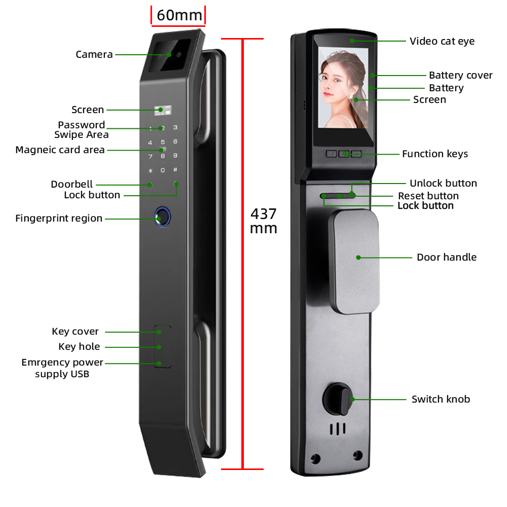 RAYKUBE DF14 Tuya WiFi 3D расп – обзор и цена Smart Home Door Lock