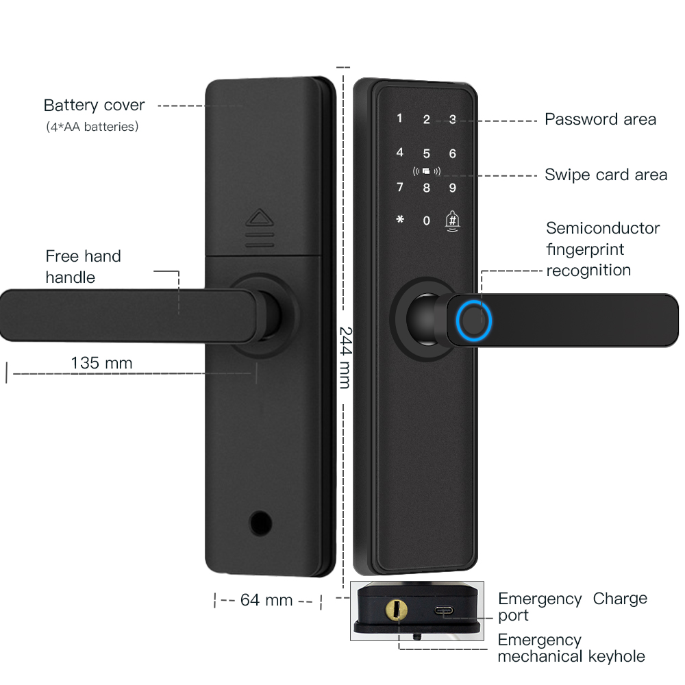 Умный дверной замок с Bluetoot – обзор и цена Smart Home Door Lock